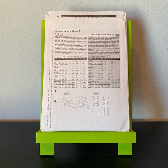 NEW! Vogue V8614 Divine Jacket And Dress - Picture 2 of 2